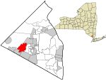 Rockland County New York incorporated and unincorporated areas Montebello highlighted